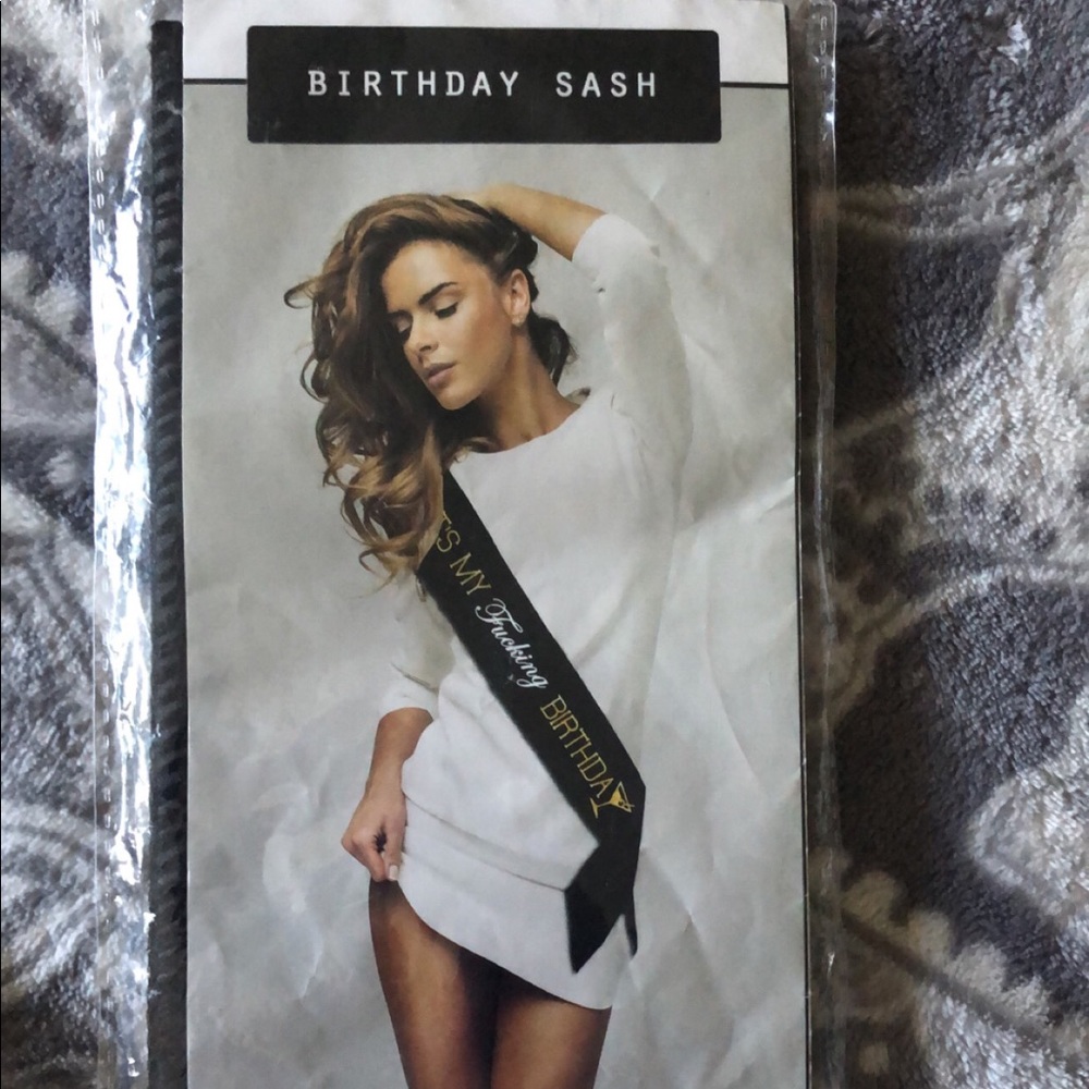 Birthday sash